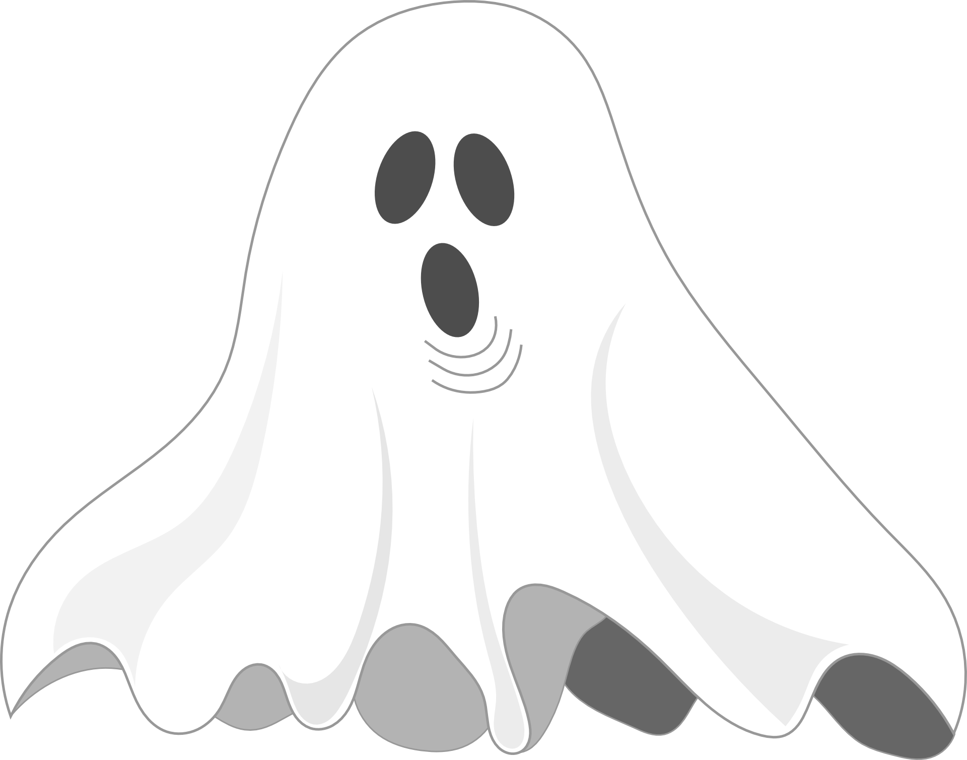 Cartoon Ghost PNG Isolated HD