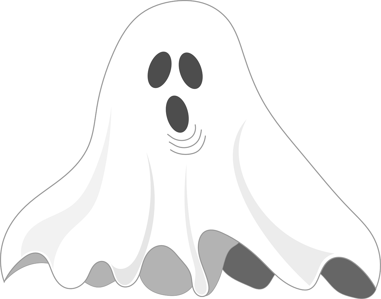 Cartoon Ghost PNG Isolated Pic