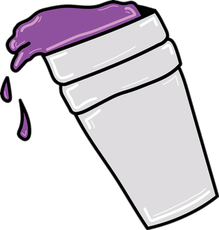 Cartoon Lean Cup PNG Isolated Photo