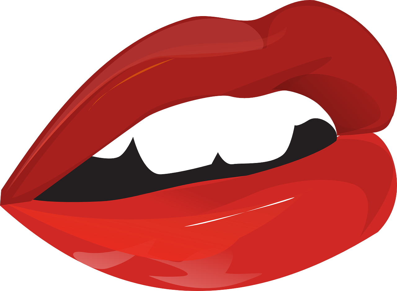 Cartoon Lips PNG Isolated File