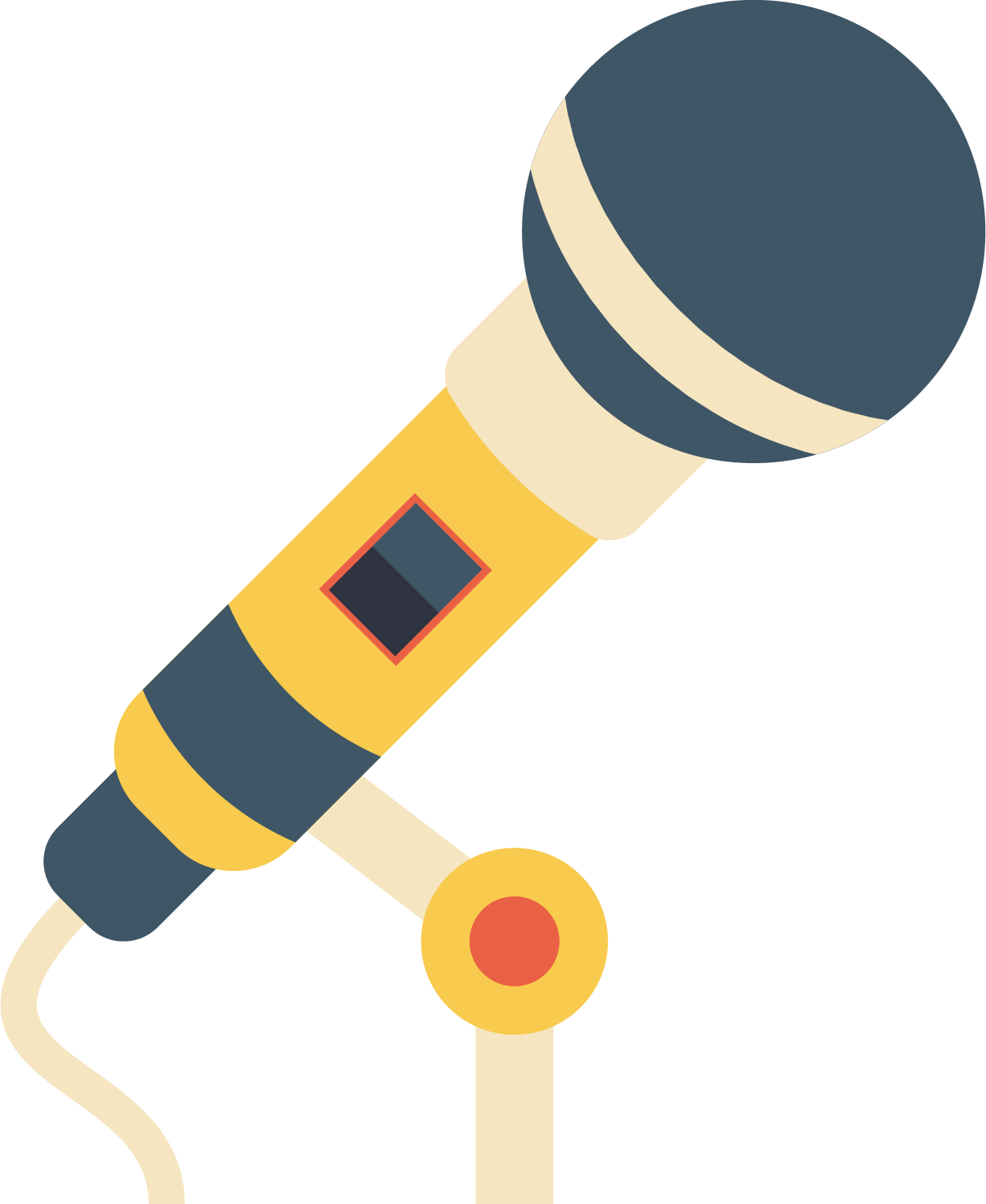 Cartoon Mic PNG Isolated HD