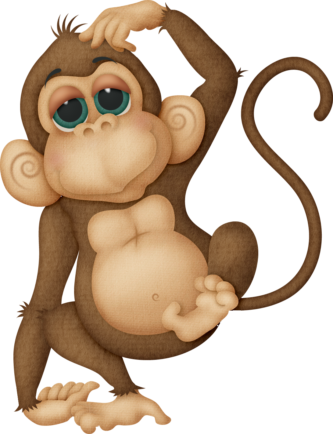 Cartoon Monkey PNG Isolated HD
