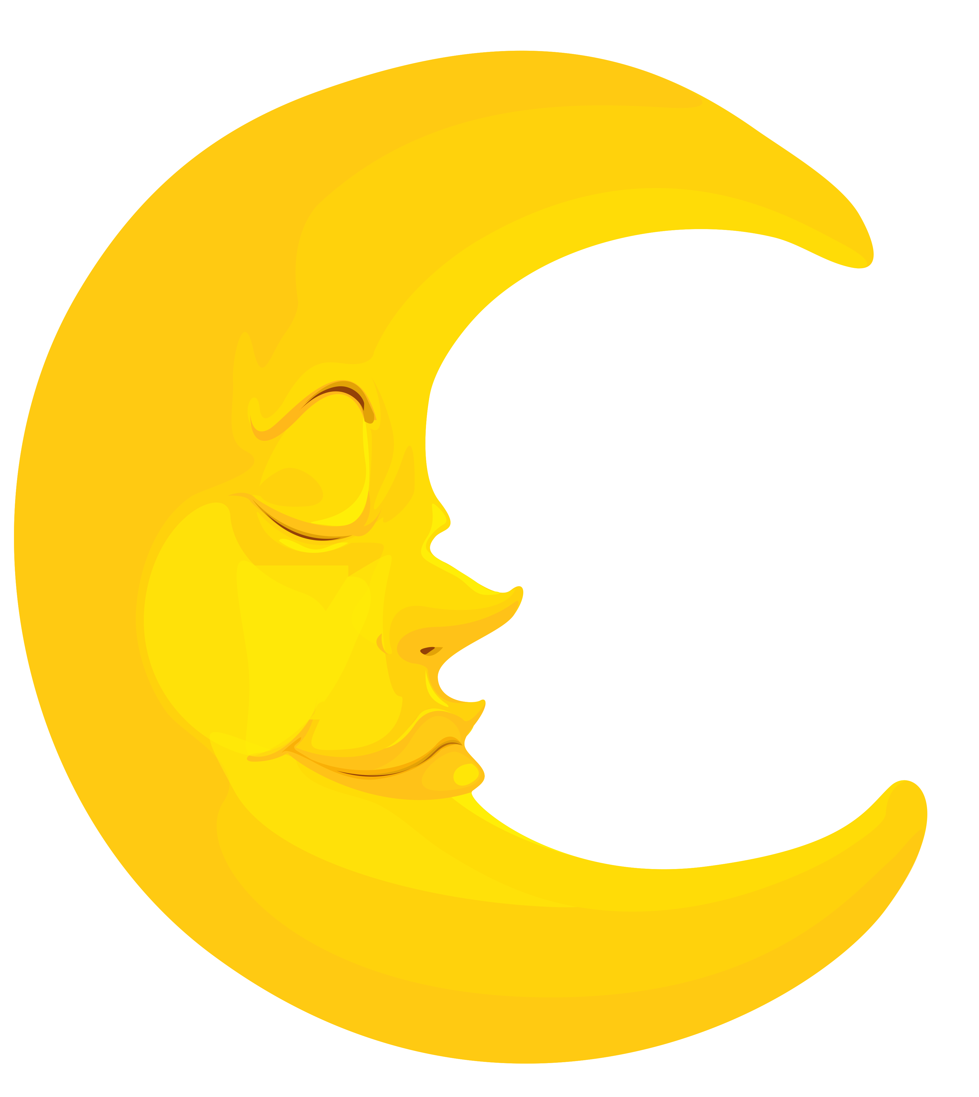 Cartoon Moon PNG Isolated File
