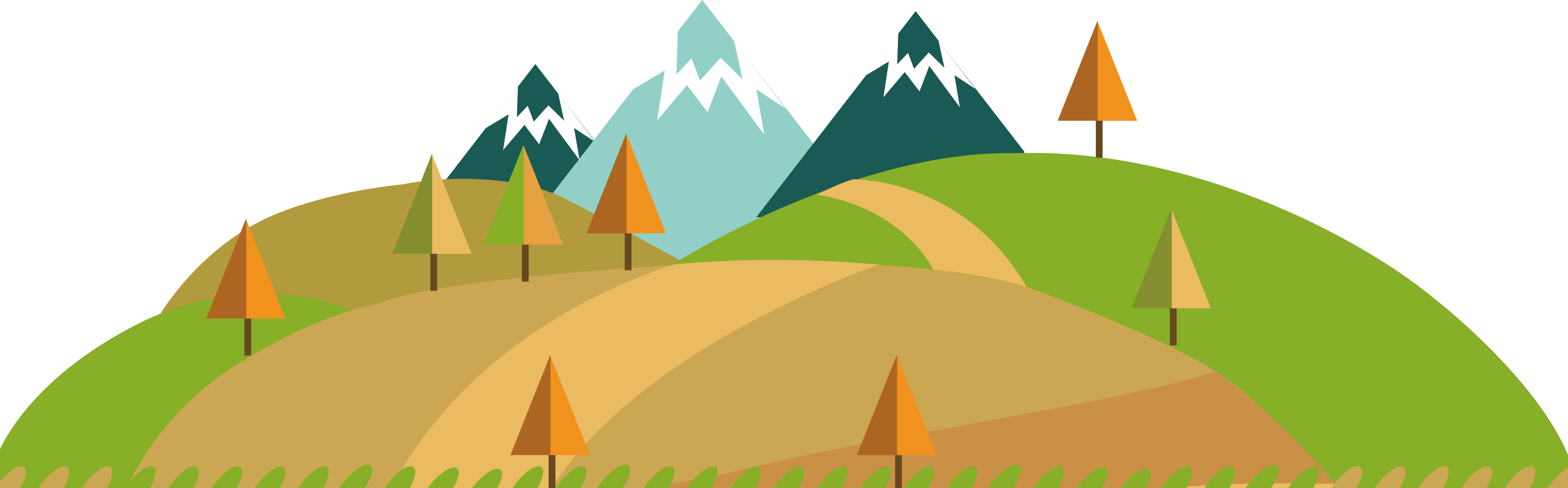 Cartoon Mountains PNG Clipart