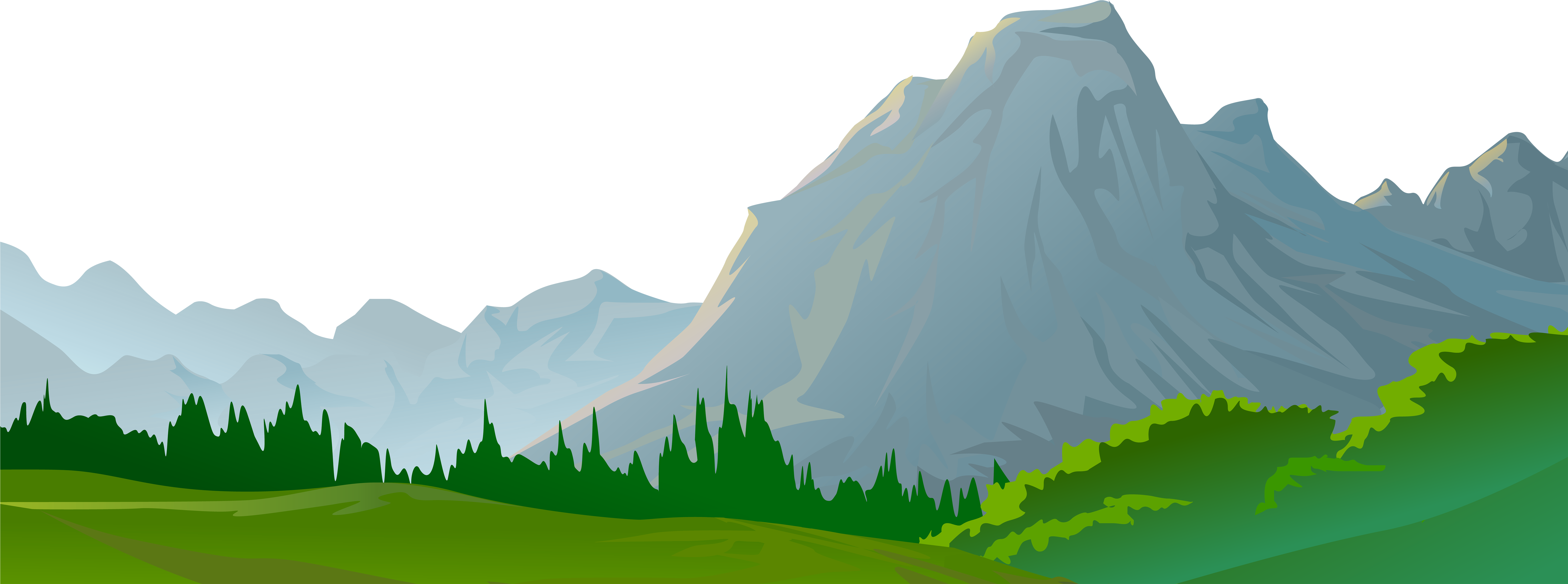 Cartoon Mountains PNG HD Isolated