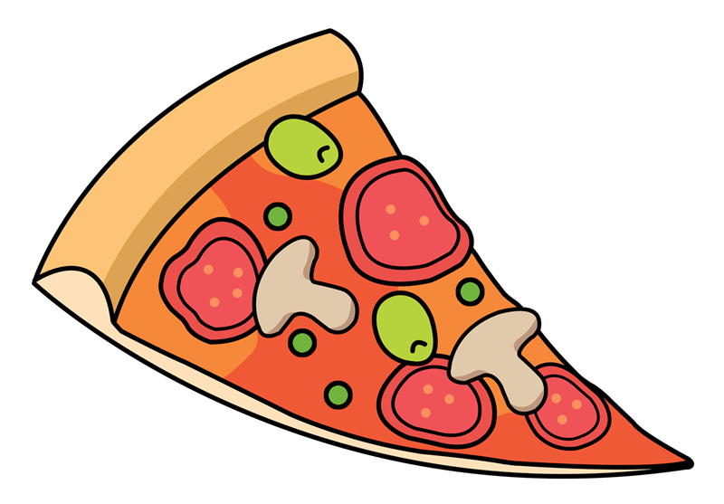 Cartoon Pizza PNG Isolated Pic