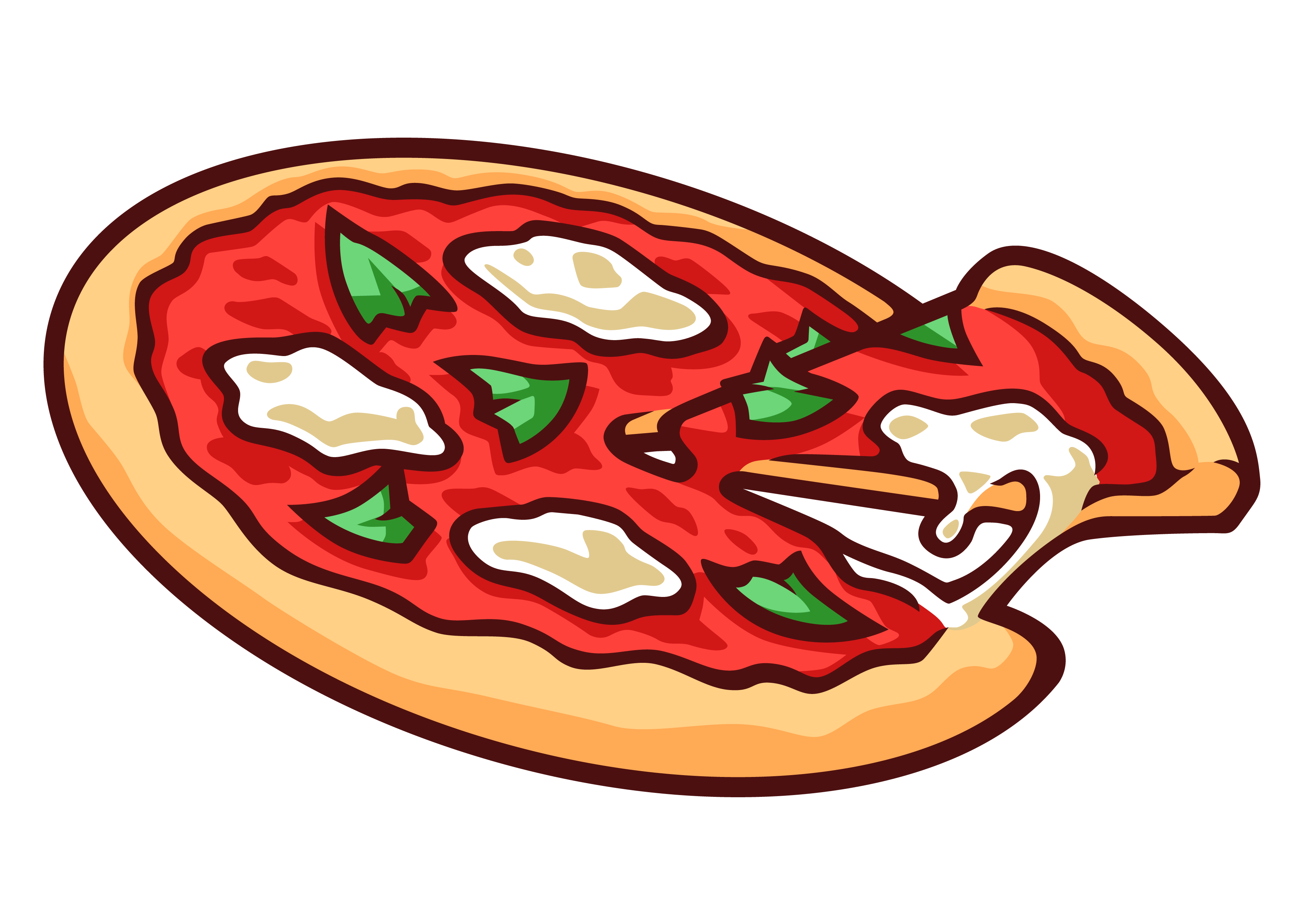 Cartoon Pizza Transparent PNG