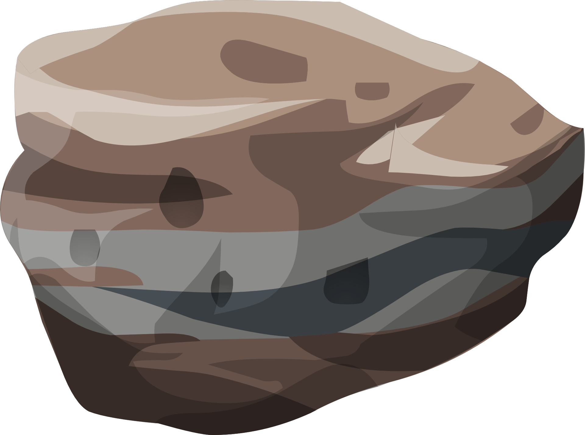 Cartoon Rock PNG Isolated HD
