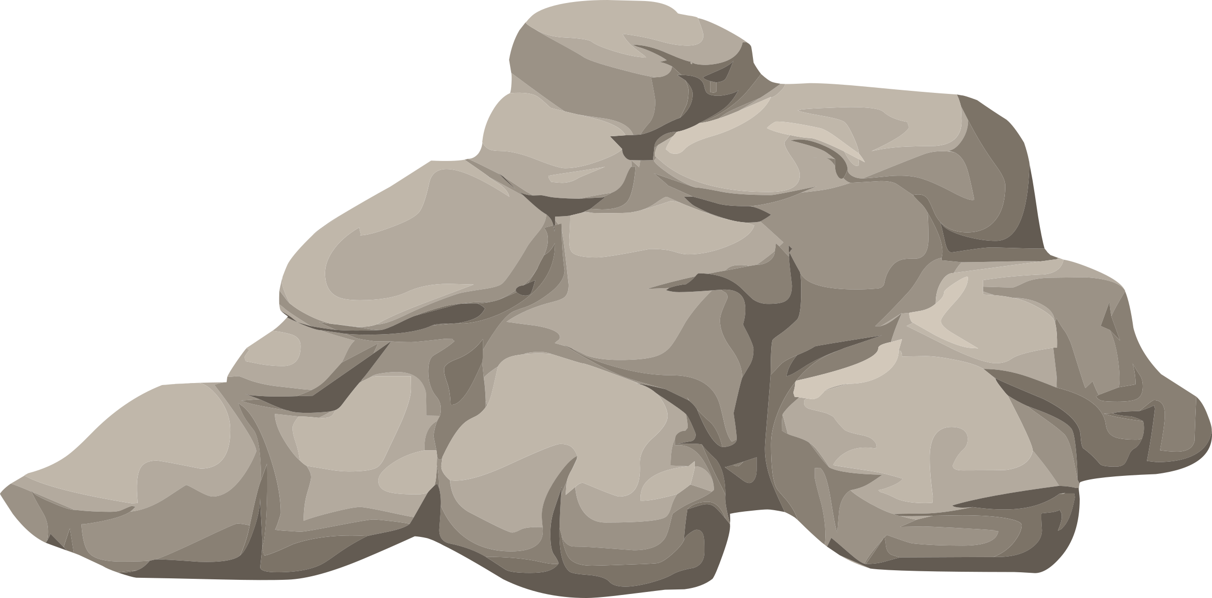 Cartoon Rock PNG Isolated Image