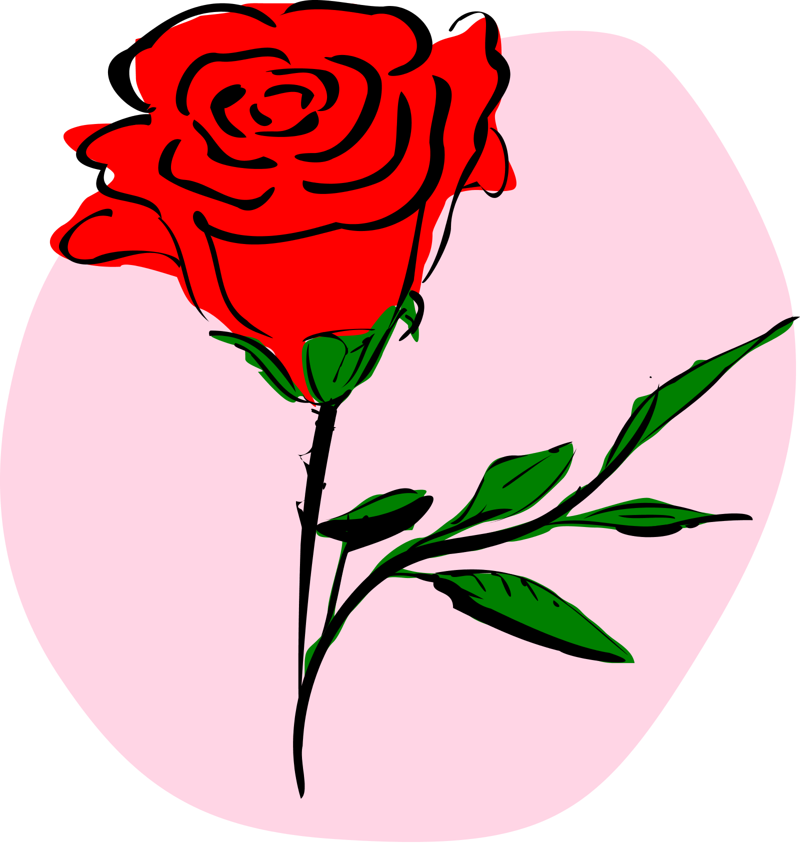 Cartoon Roses PNG HD