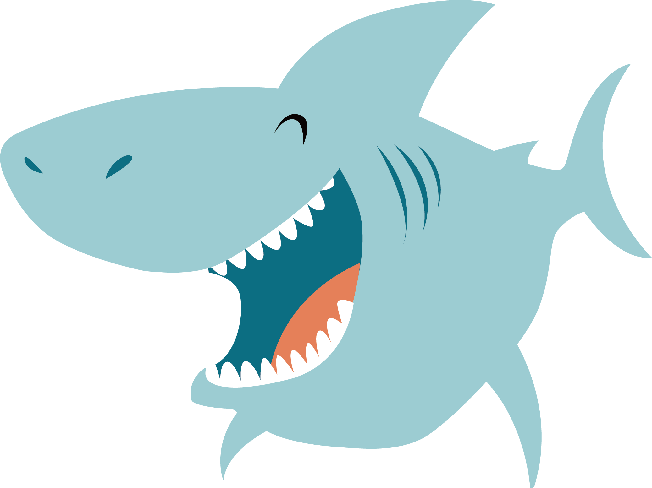 Cartoon Shark PNG Isolated Pic