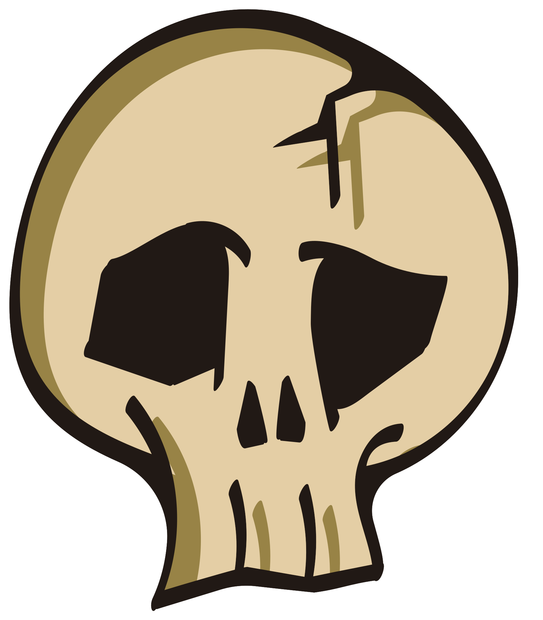Cartoon Skull PNG Image