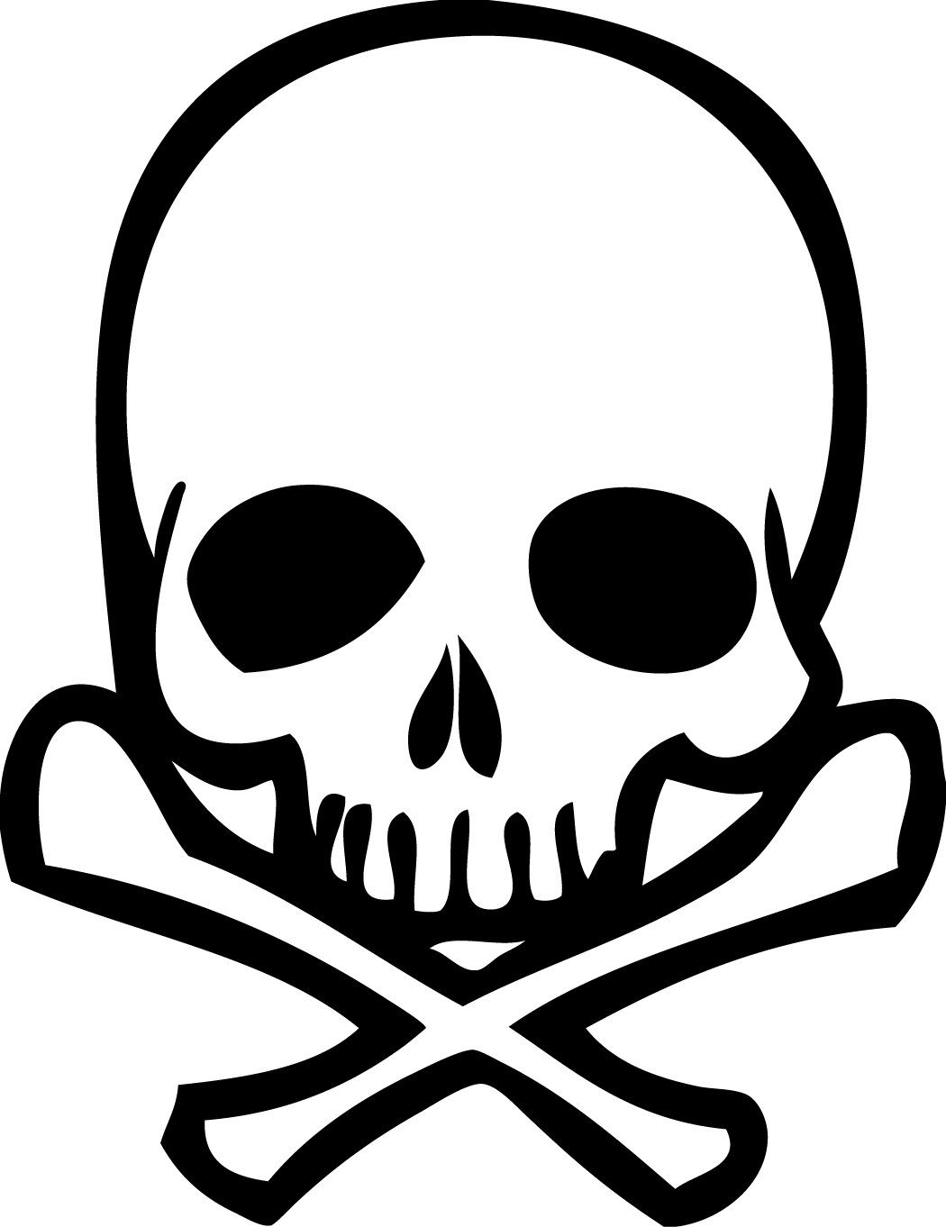 Cartoon Skull PNG Isolated File