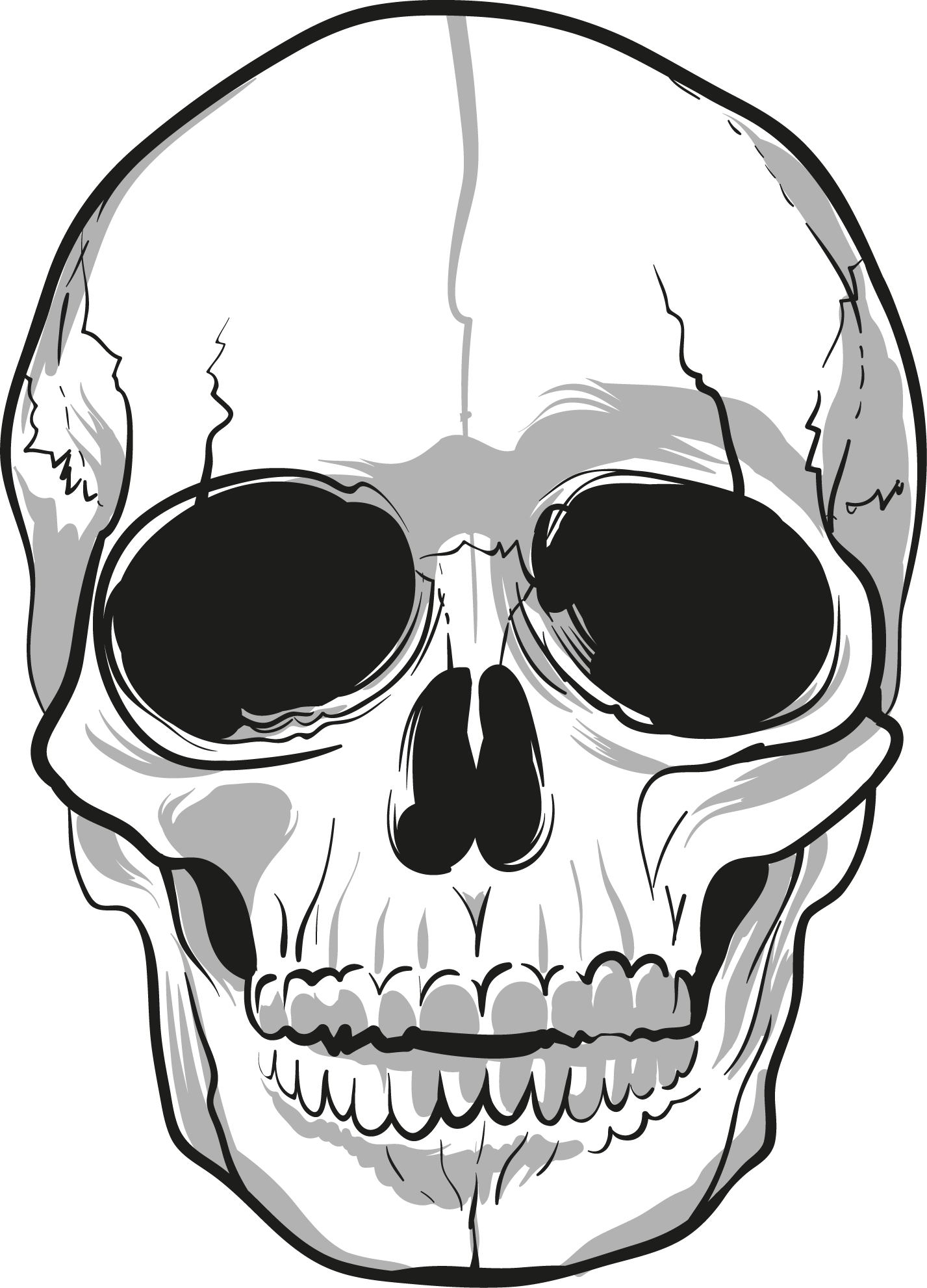 Cartoon Skull PNG Transparent