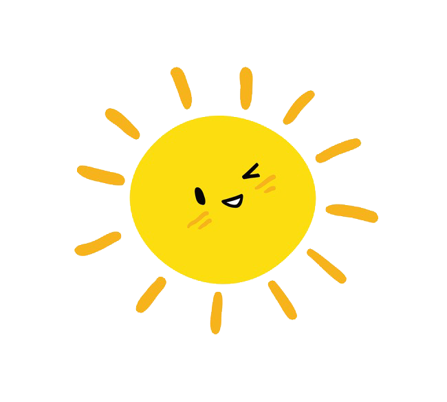 Cartoon Sun PNG Isolated File