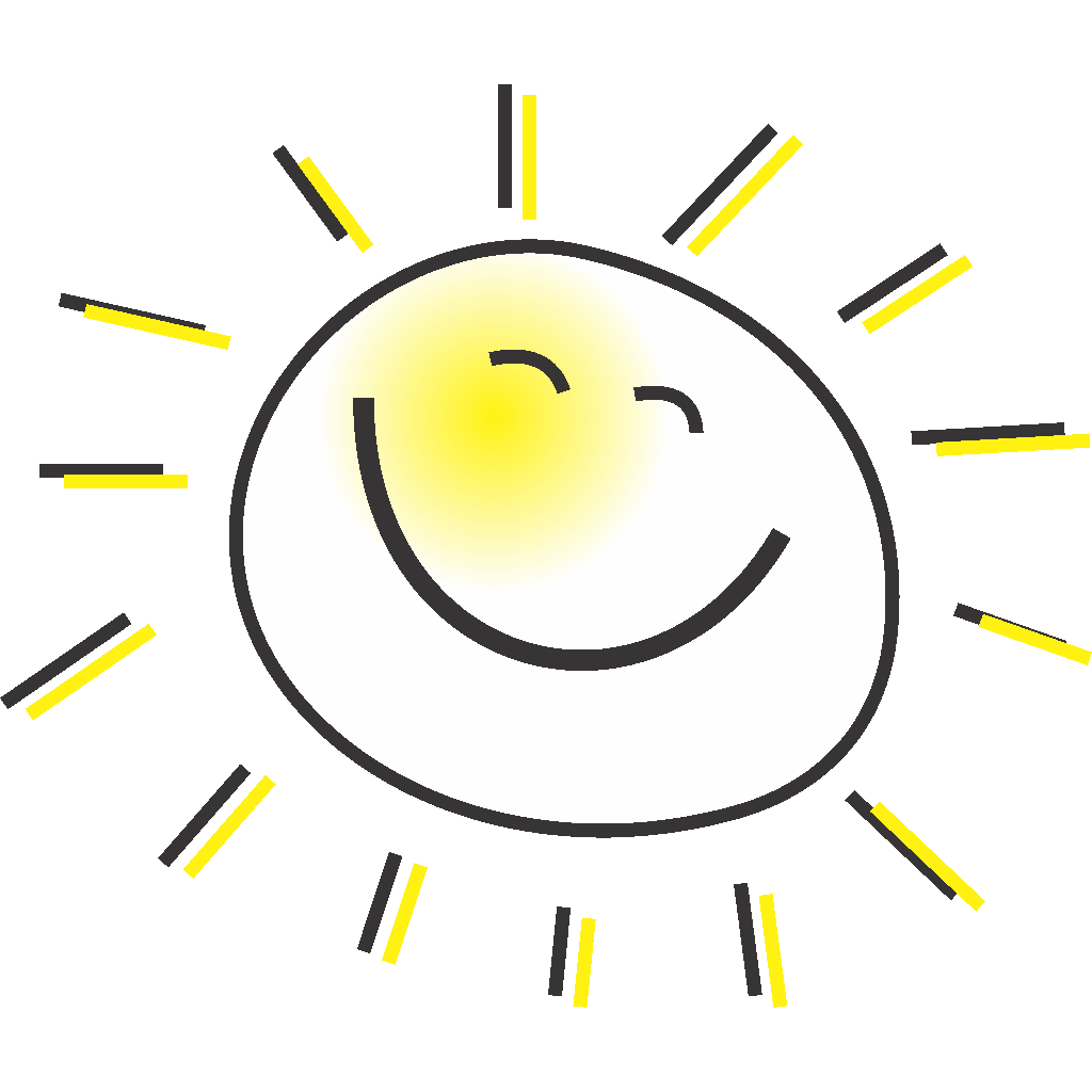 Cartoon Sun PNG Isolated Image