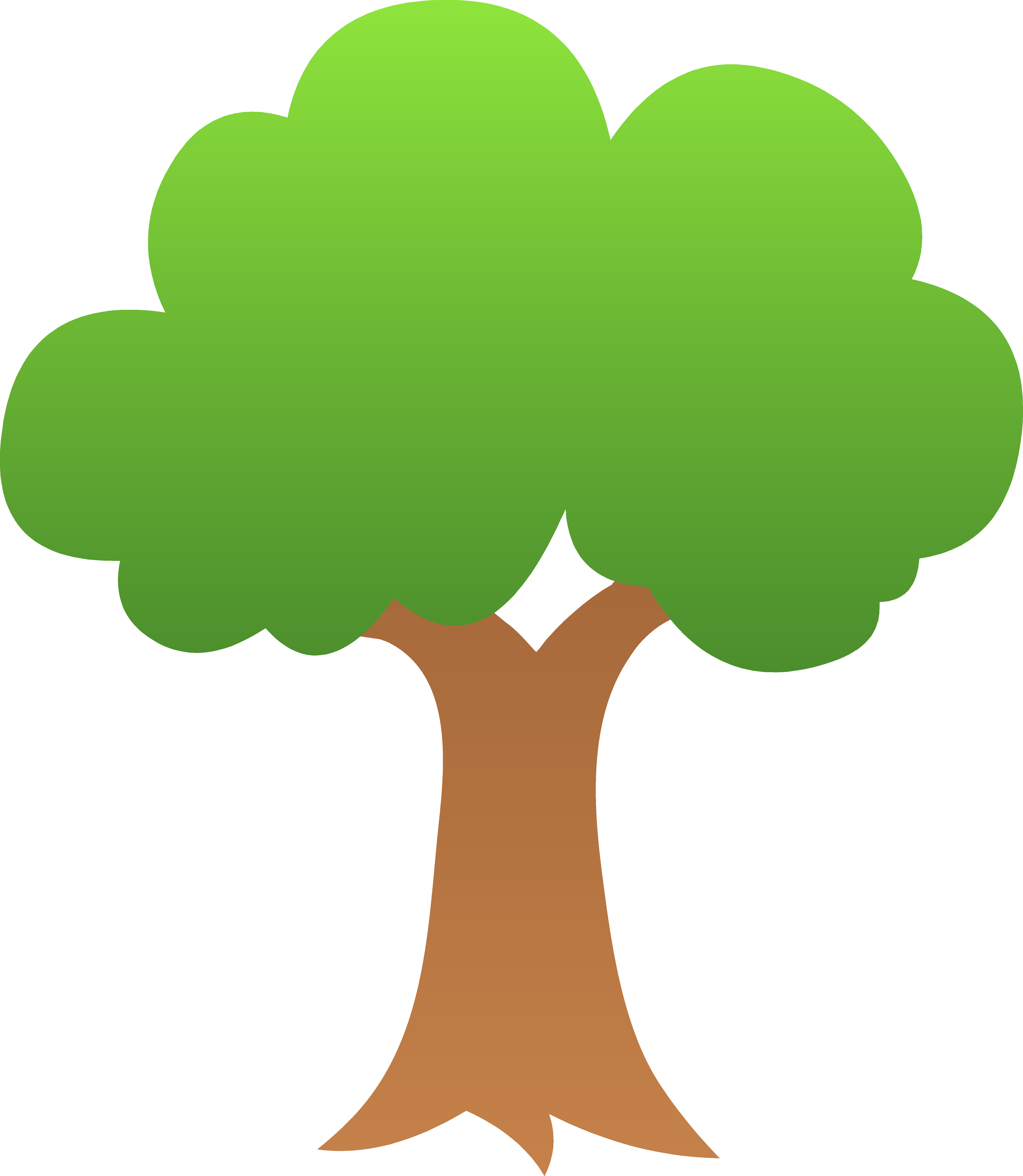 Cartoon Tree PNG Isolated File
