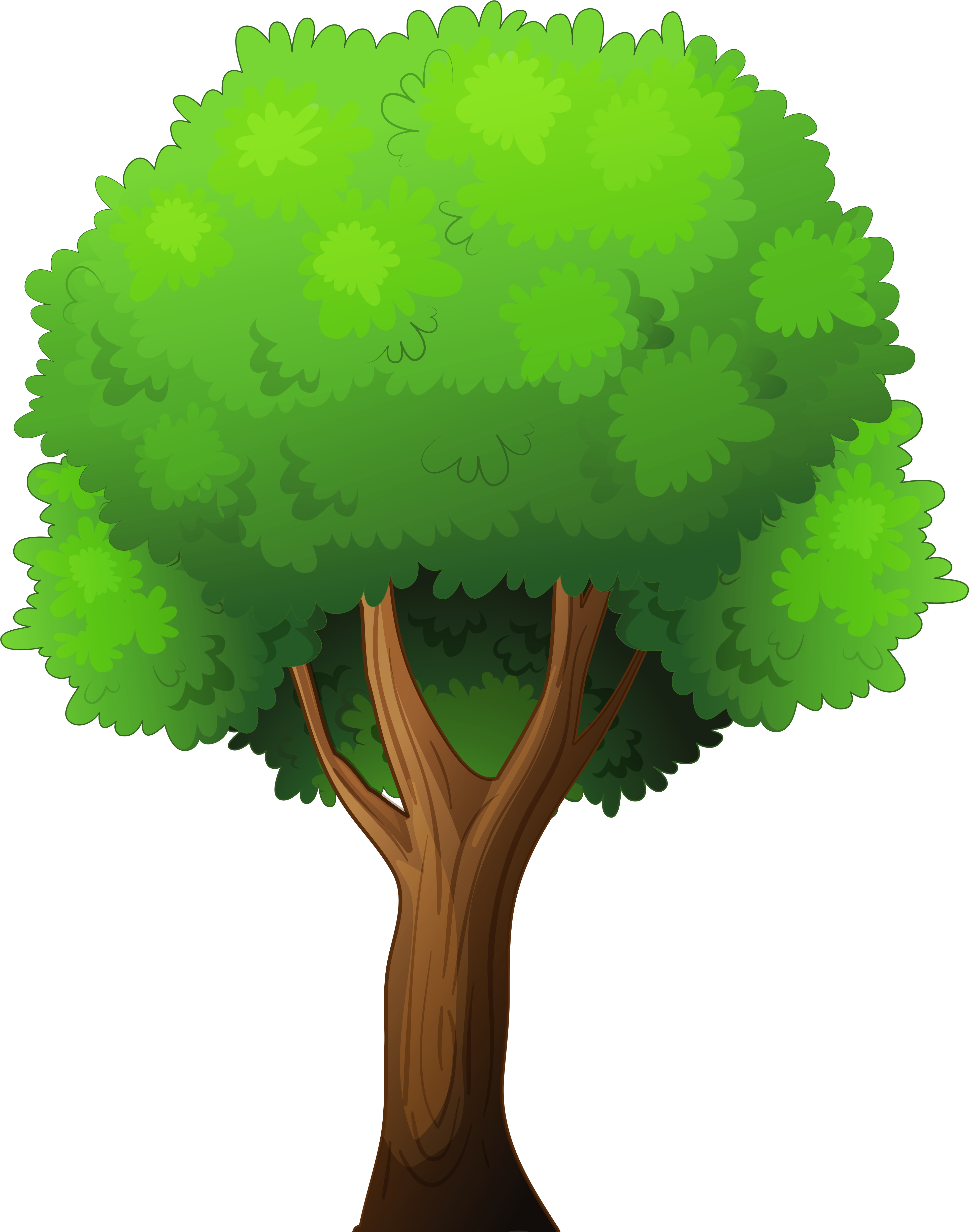 Cartoon Tree PNG Isolated Pic
