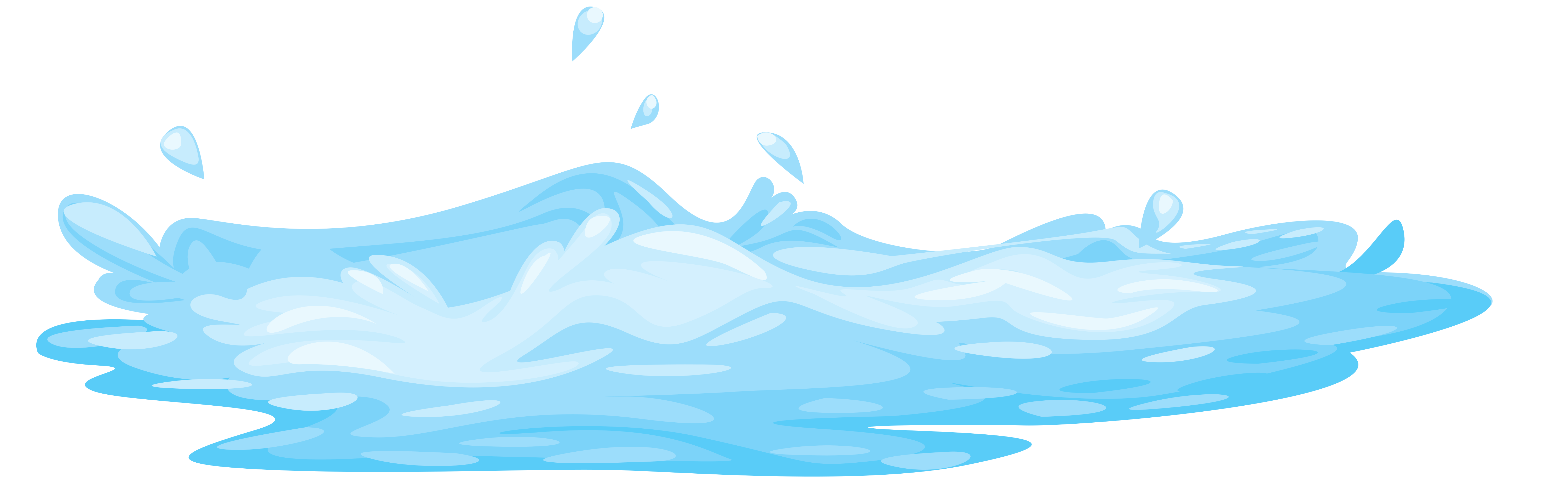 Cartoon Water Splash Transparent PNG