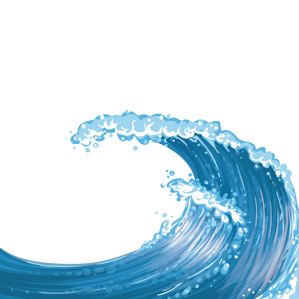 Cartoon Wave PNG HD Isolated