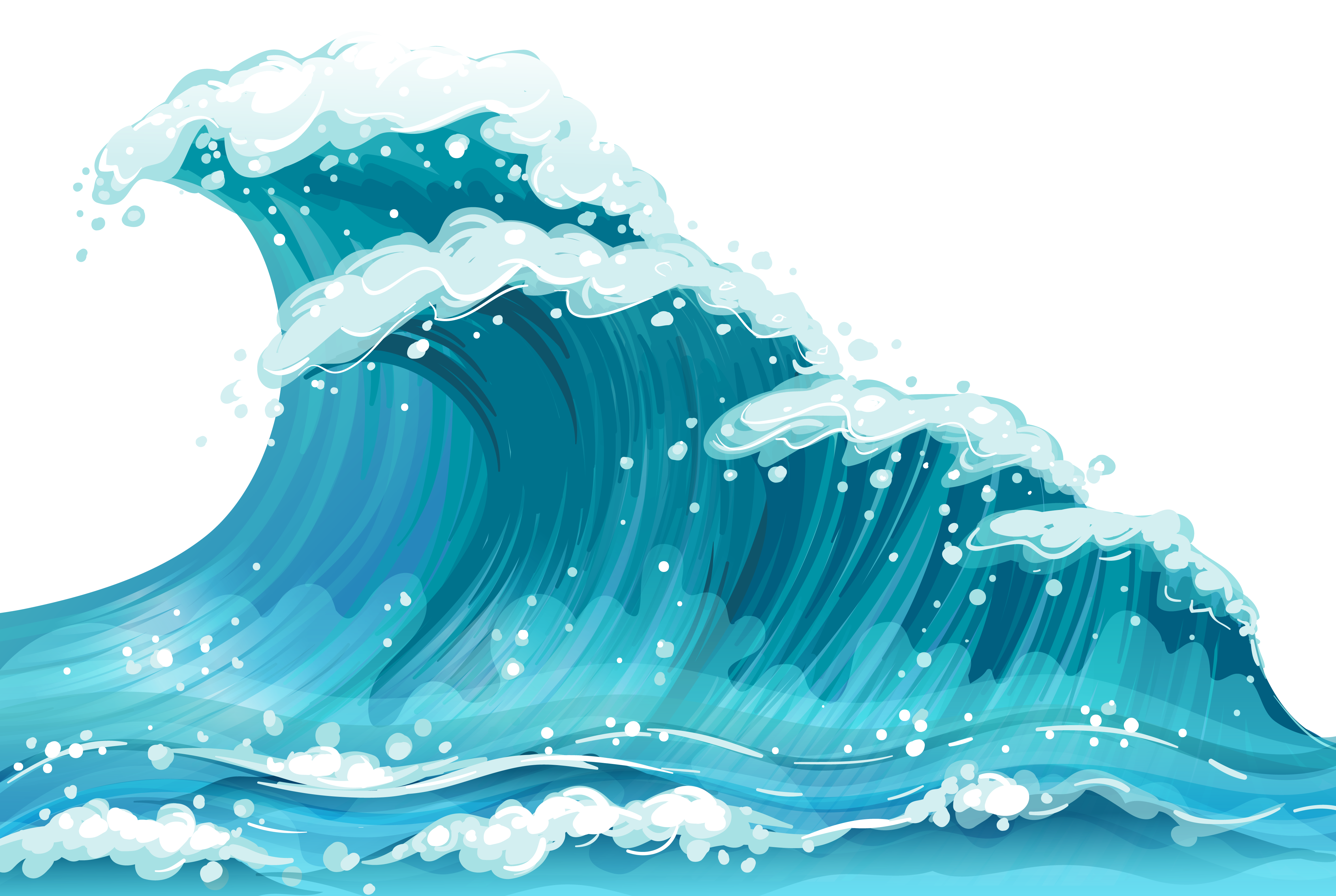 Cartoon Wave PNG Picture