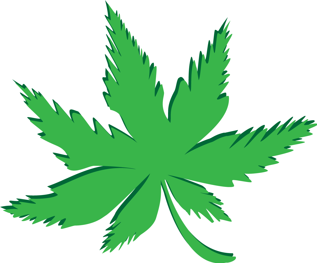 Cartoon Weed Leaf PNG File