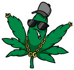 Cartoon Weed Leaf PNG Pic