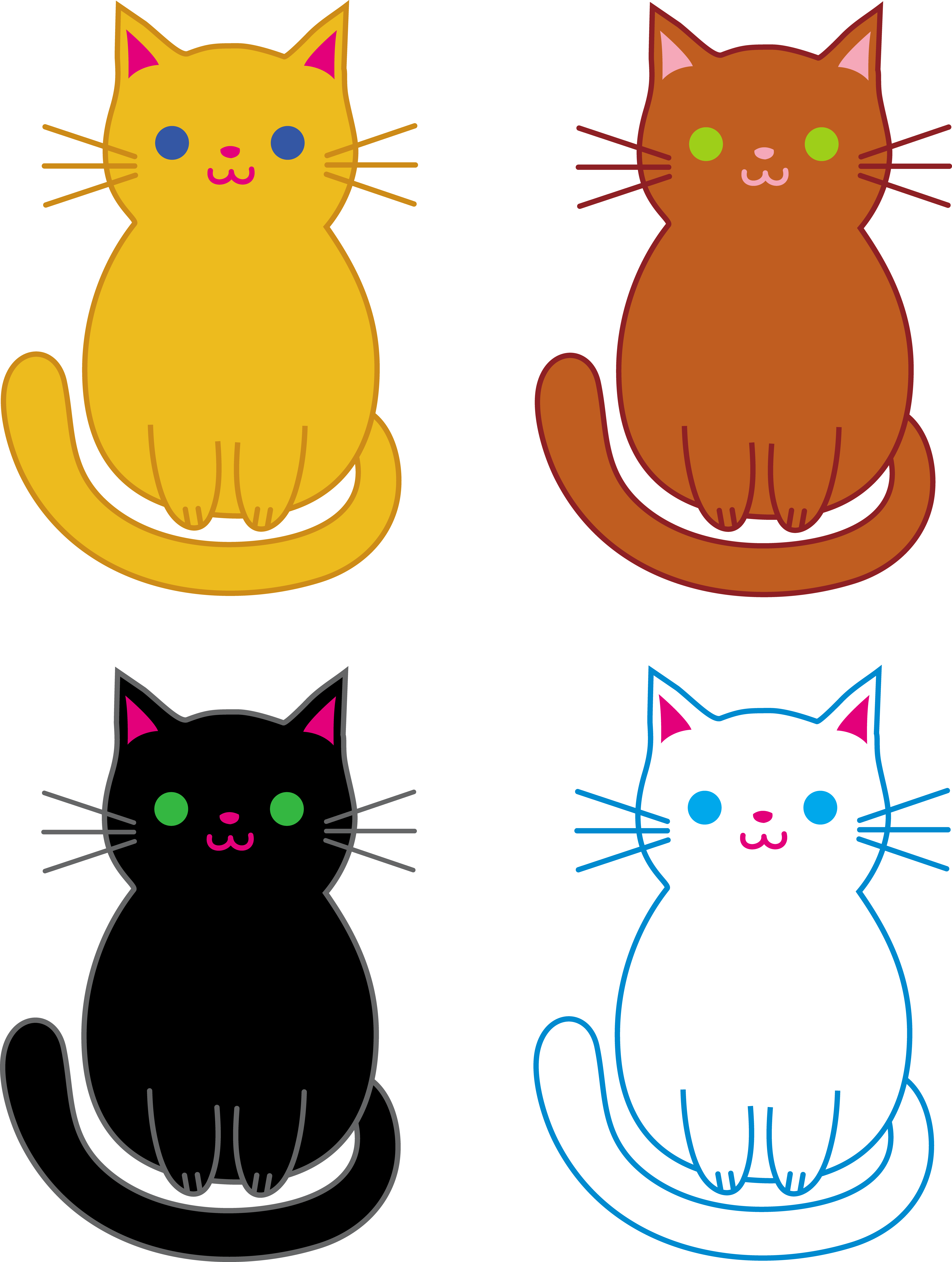 Cat Cartoon PNG Isolated Pic