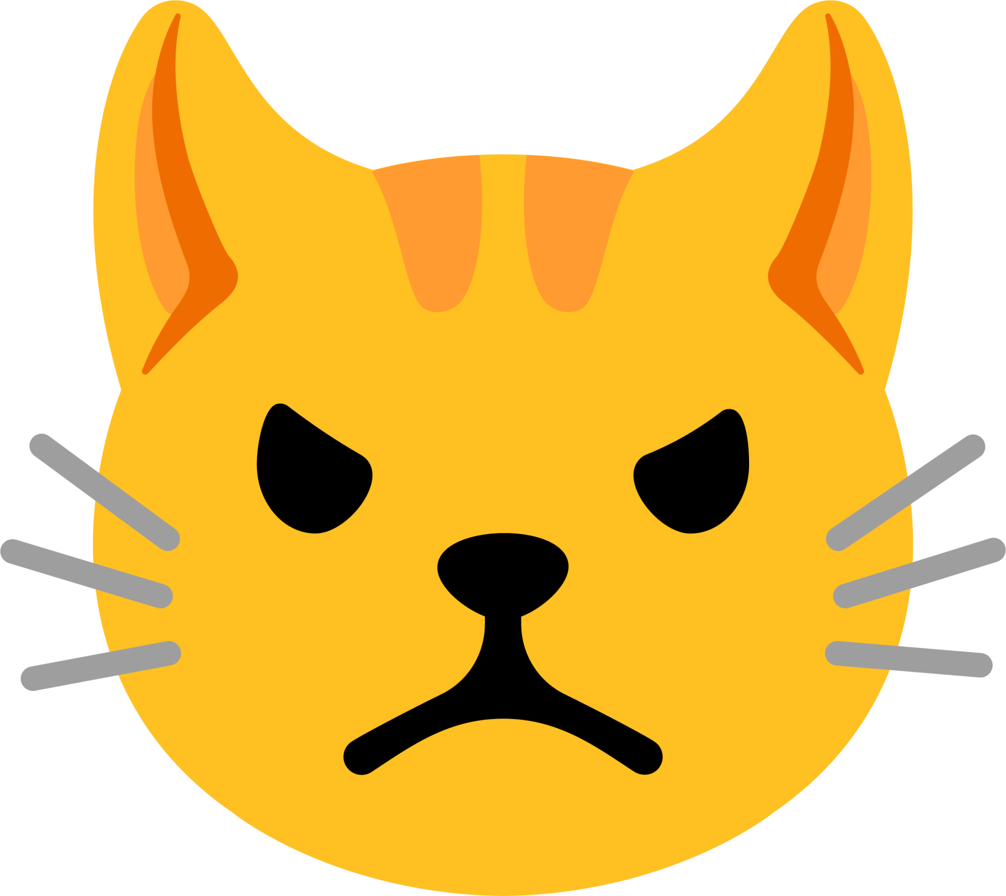 Cat Face PNG Isolated Image
