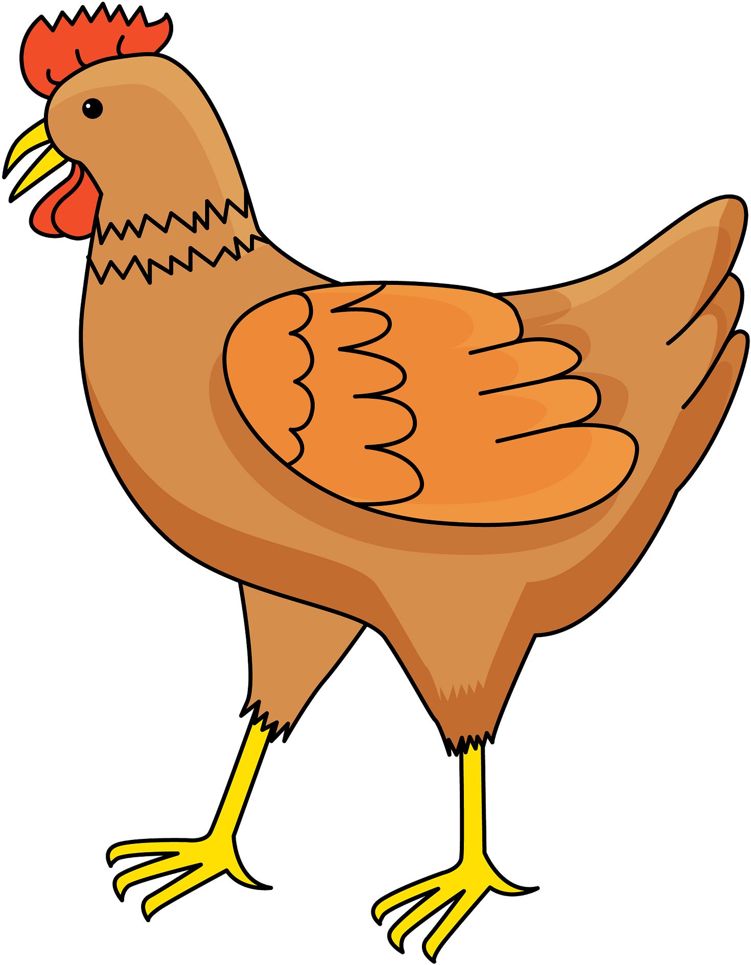 Chicken Cartoon PNG Isolated Pic