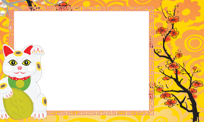 Chinese New Year Frame PNG Isolated Pic