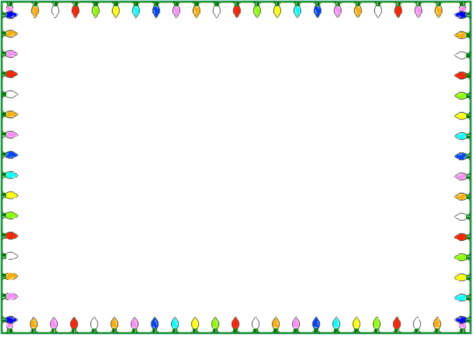 Christmas Lights Frame PNG Isolated Pic