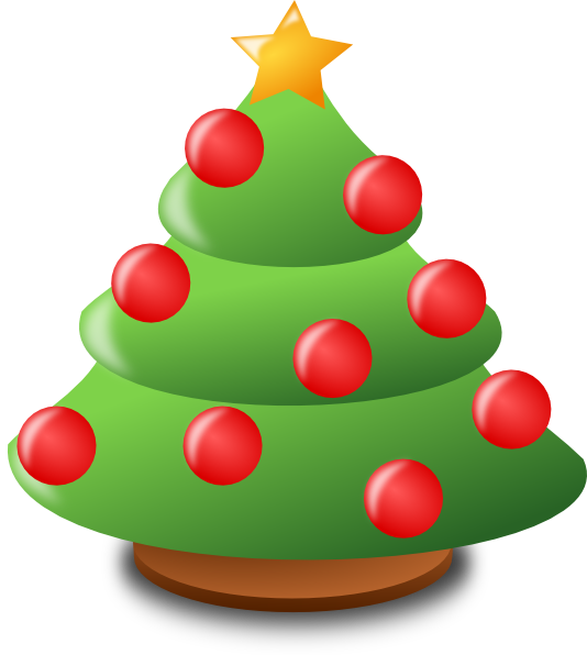 Christmas Tree Cartoon PNG HD Isolated
