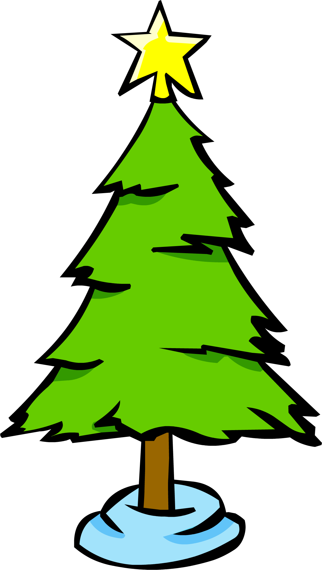 Christmas Tree Cartoon PNG Isolated Image