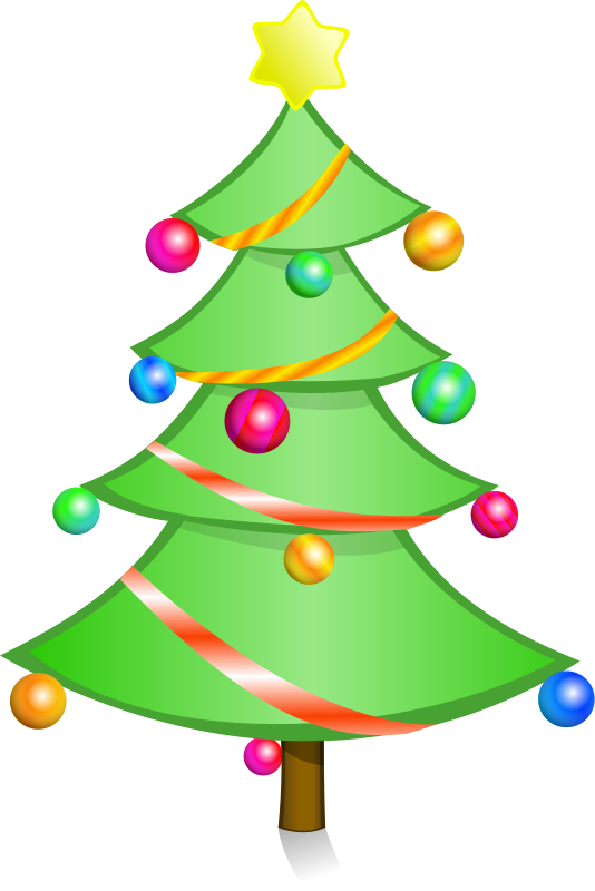 Christmas Tree Cartoon PNG Isolated Pic