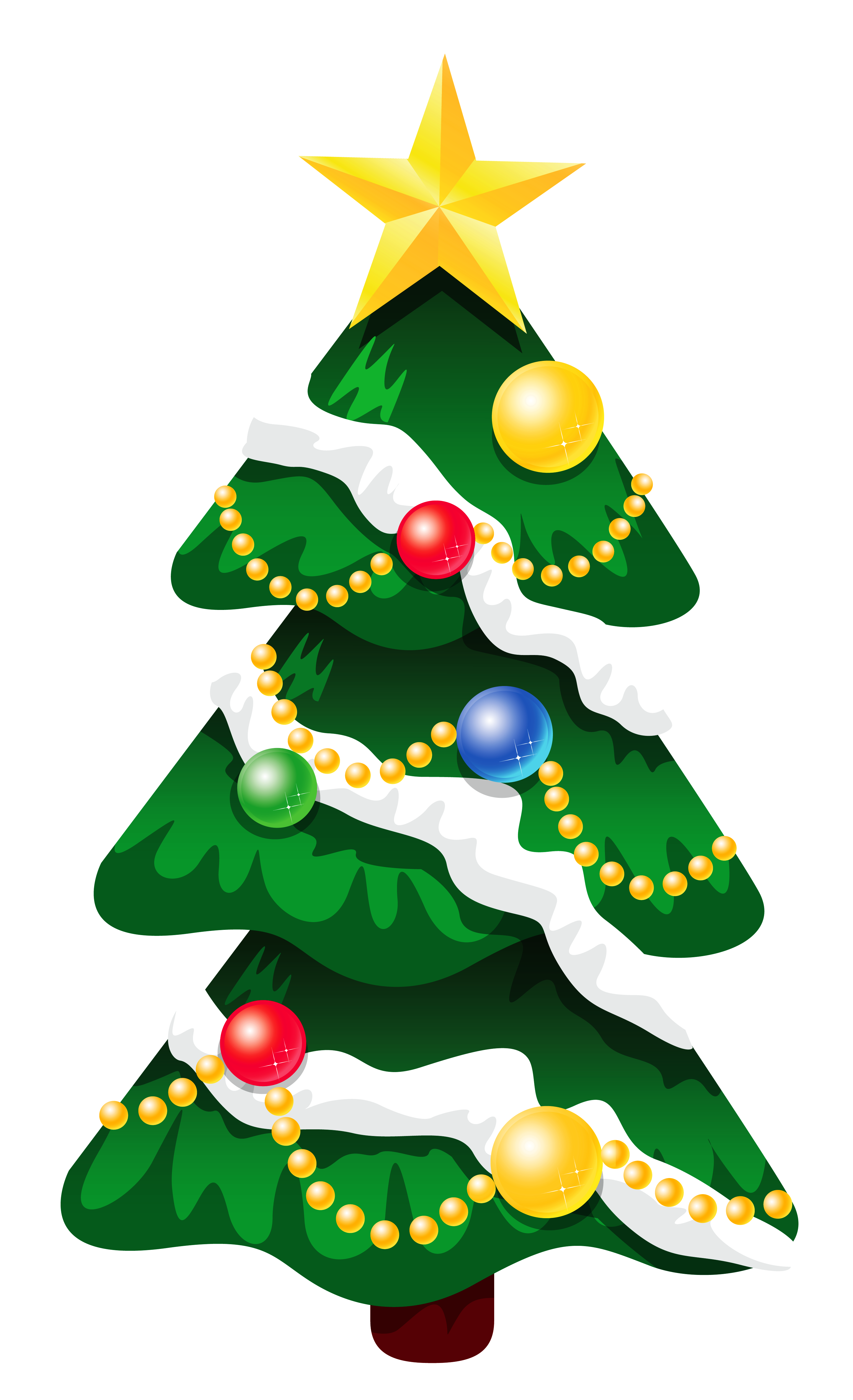 Christmas Tree Cartoon PNG Photo