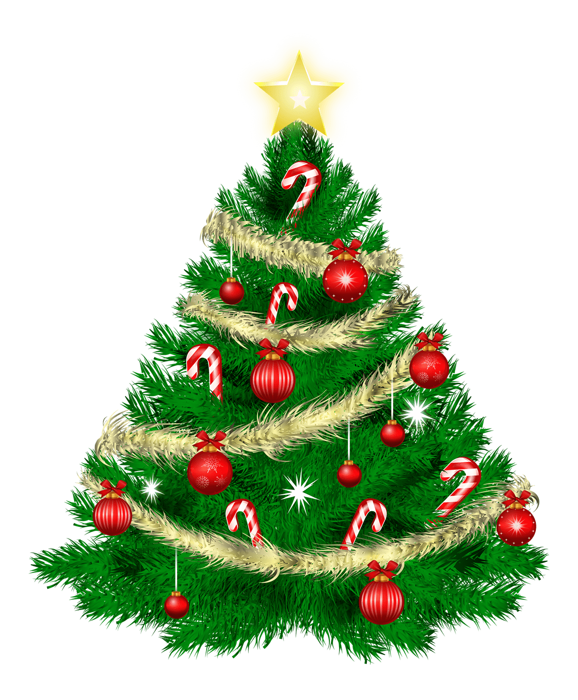 Christmas Tree Cartoon PNG Photos