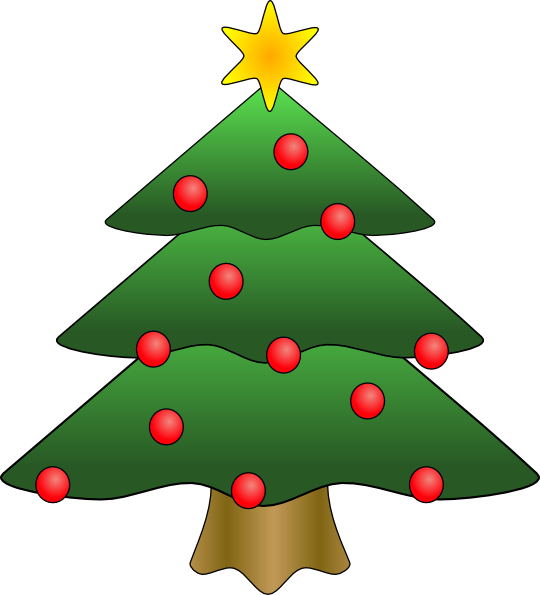 Christmas Tree Cartoon PNG Pic