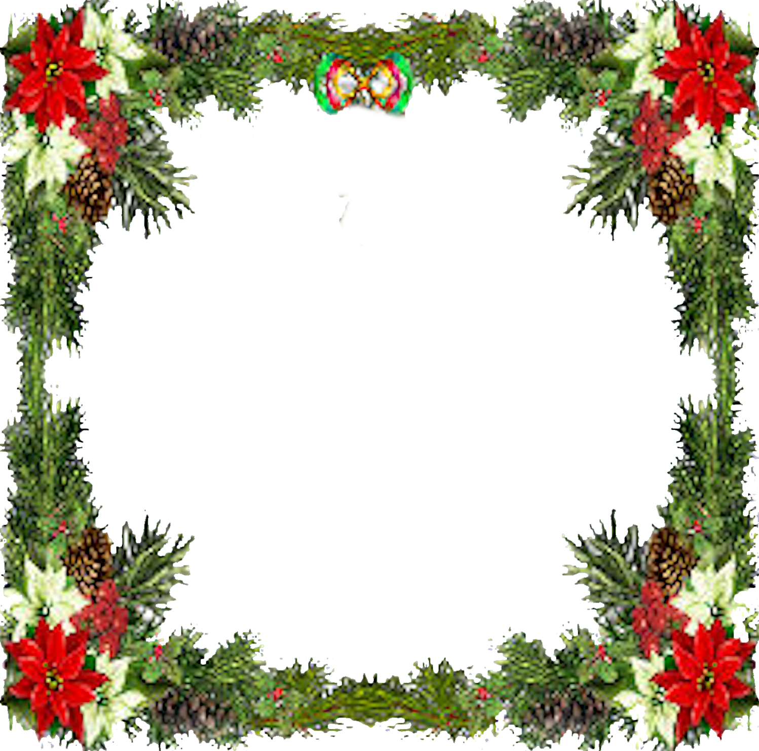 Christmas Tree Frame PNG Photo