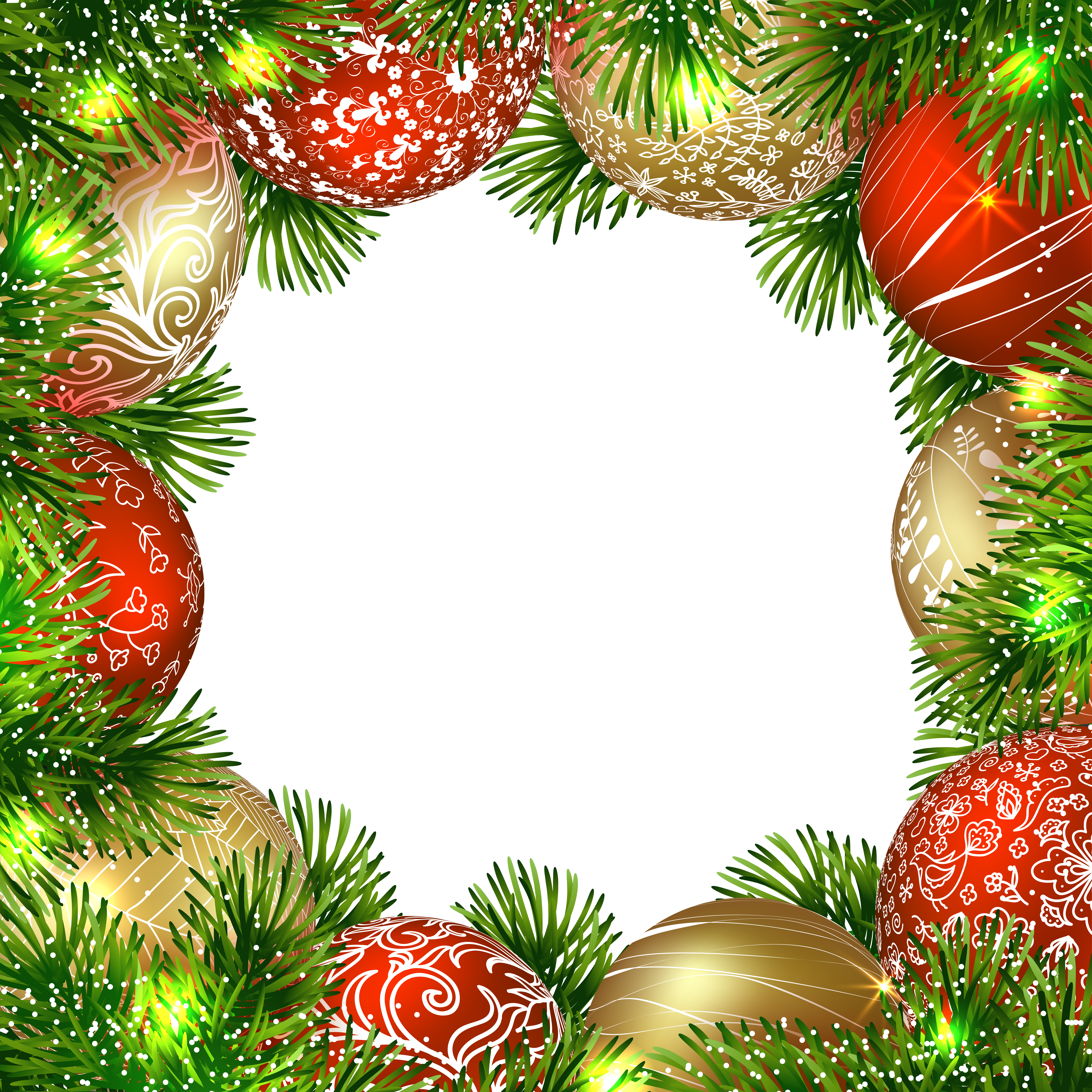 Christmas Tree Frame PNG Pic