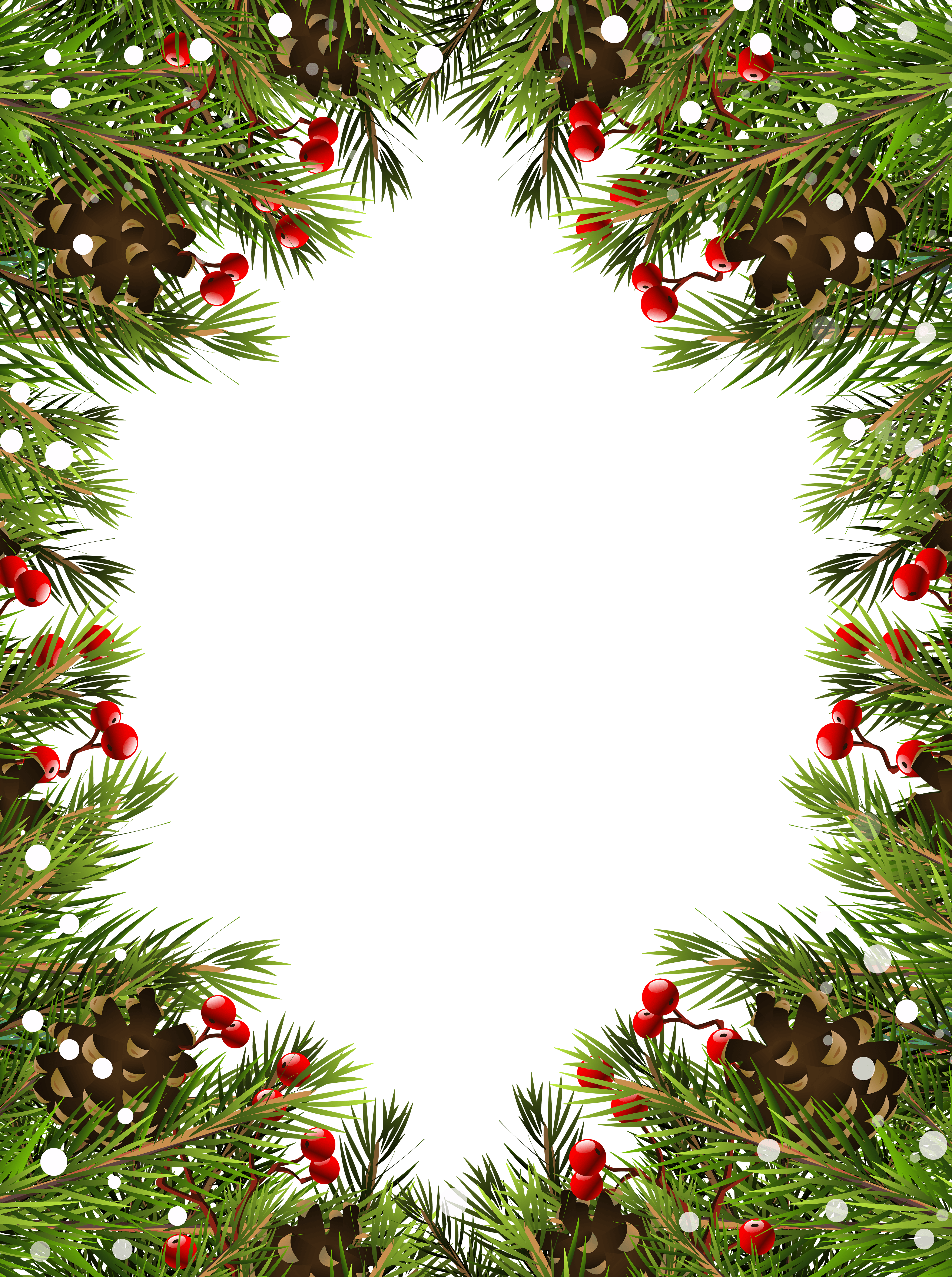 Christmas Tree Frame PNG