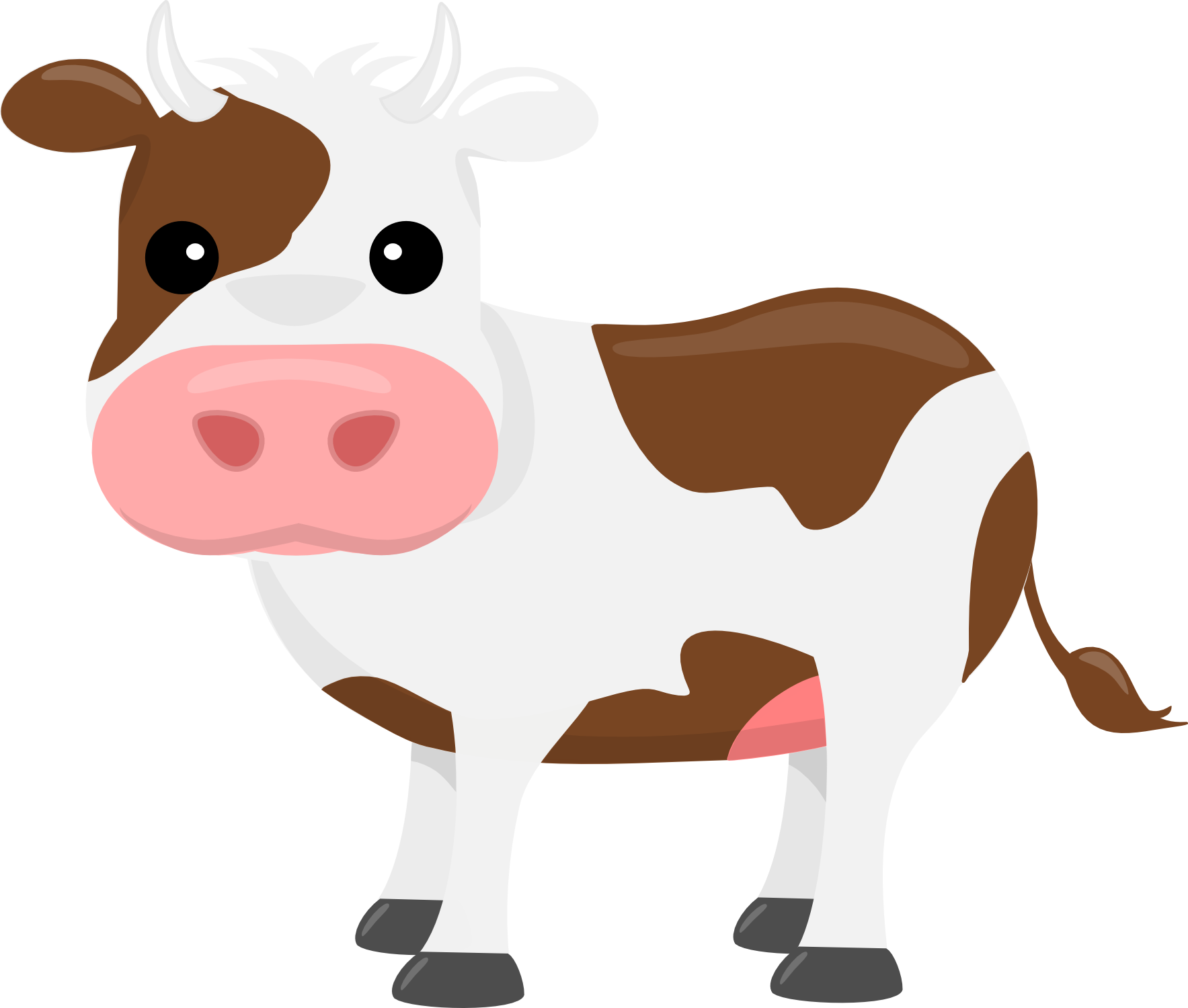 Cow Cartoon PNG Isolated Image