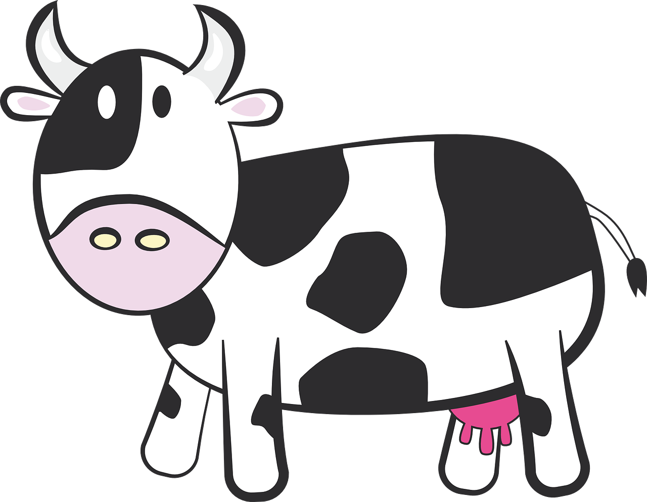 Cow Cartoon PNG Isolated Photo