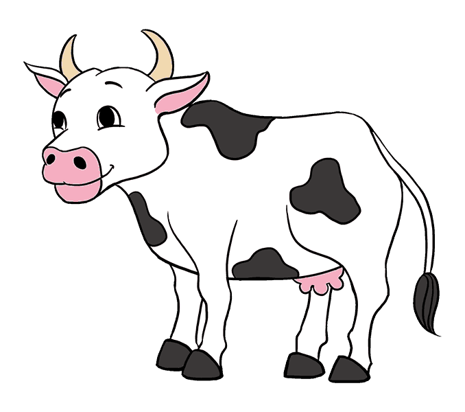 Cow Cartoon PNG Photo