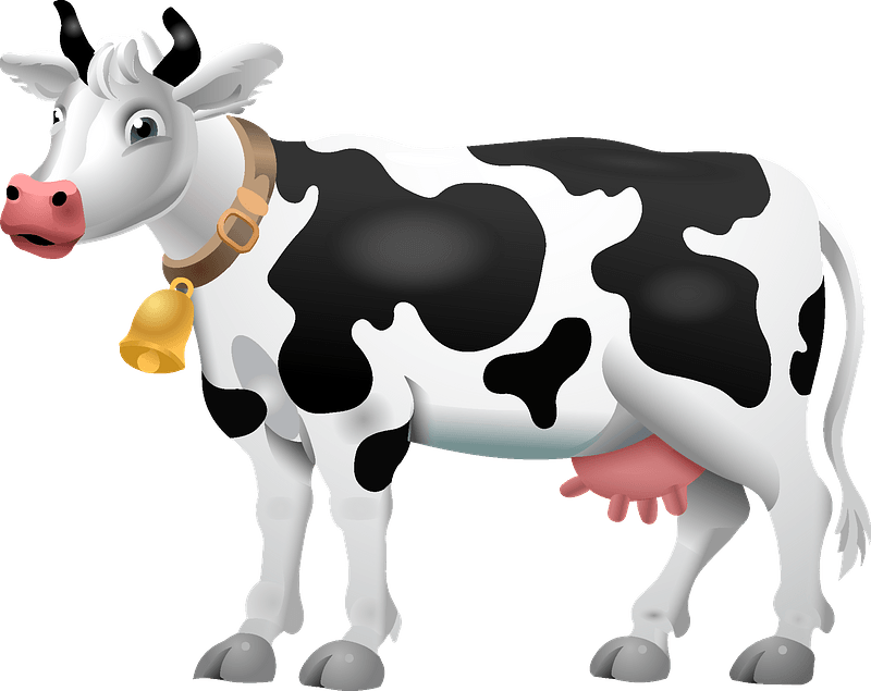 Cow Cartoon Transparent PNG
