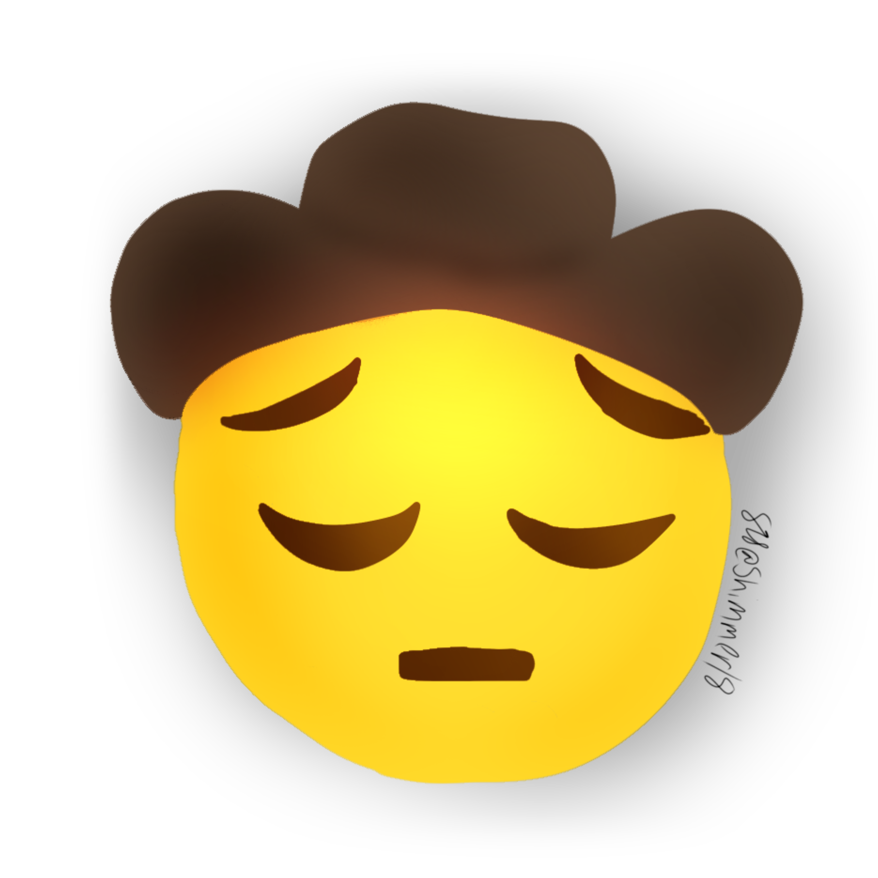 Cowboy Emoji PNG Clipart