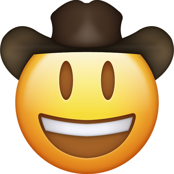 Cowboy Emoji PNG Isolated HD