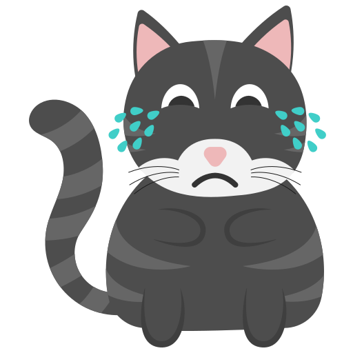 Crying Cat PNG Clipart