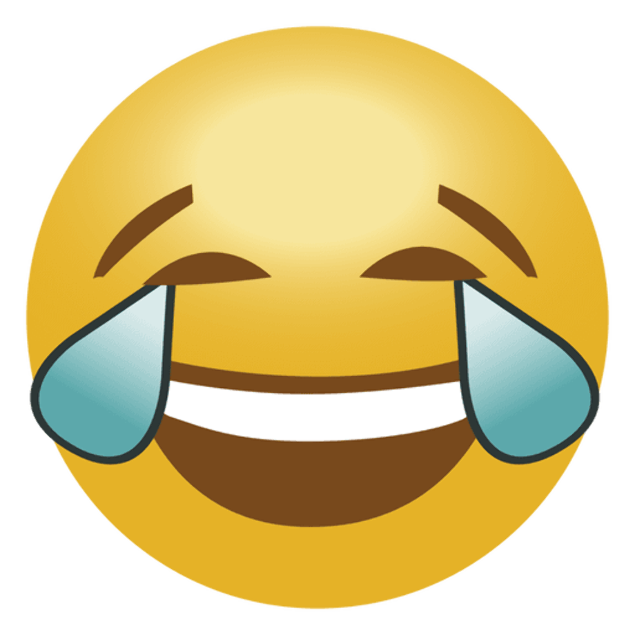 Crying Laughing Emoji PNG HD Isolated