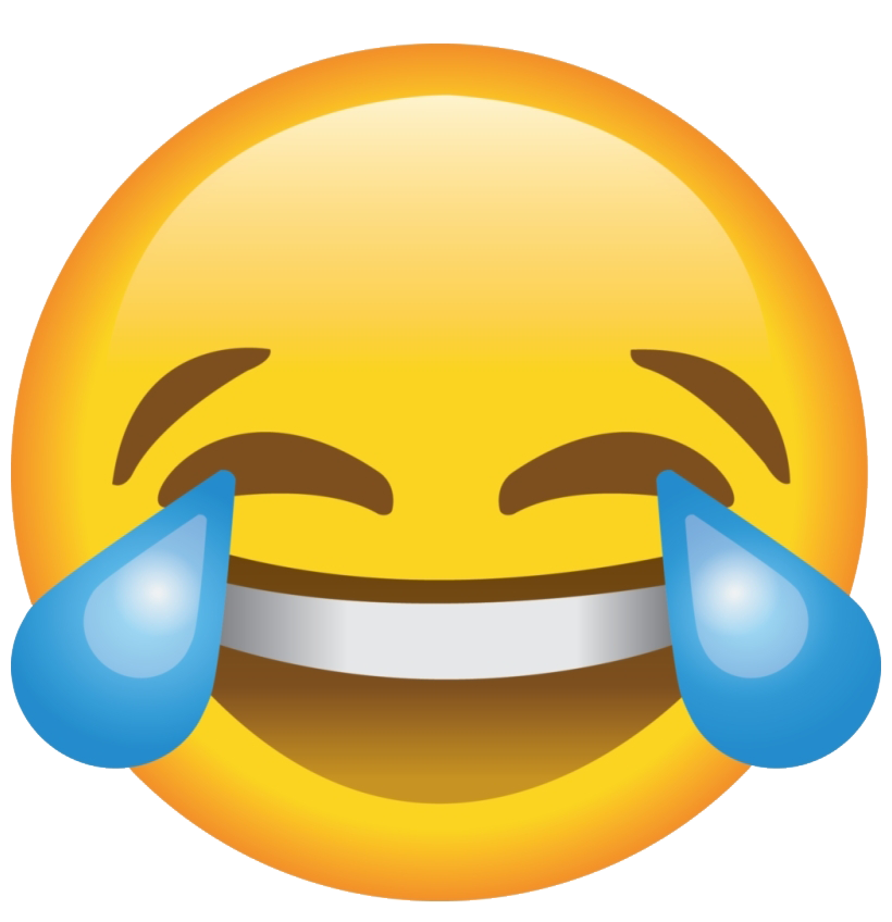Crying Laughing Emoji PNG Isolated HD